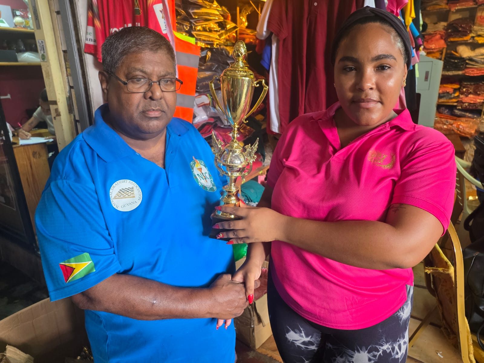 Trophy Stall sponsors Independence Draughts Competition