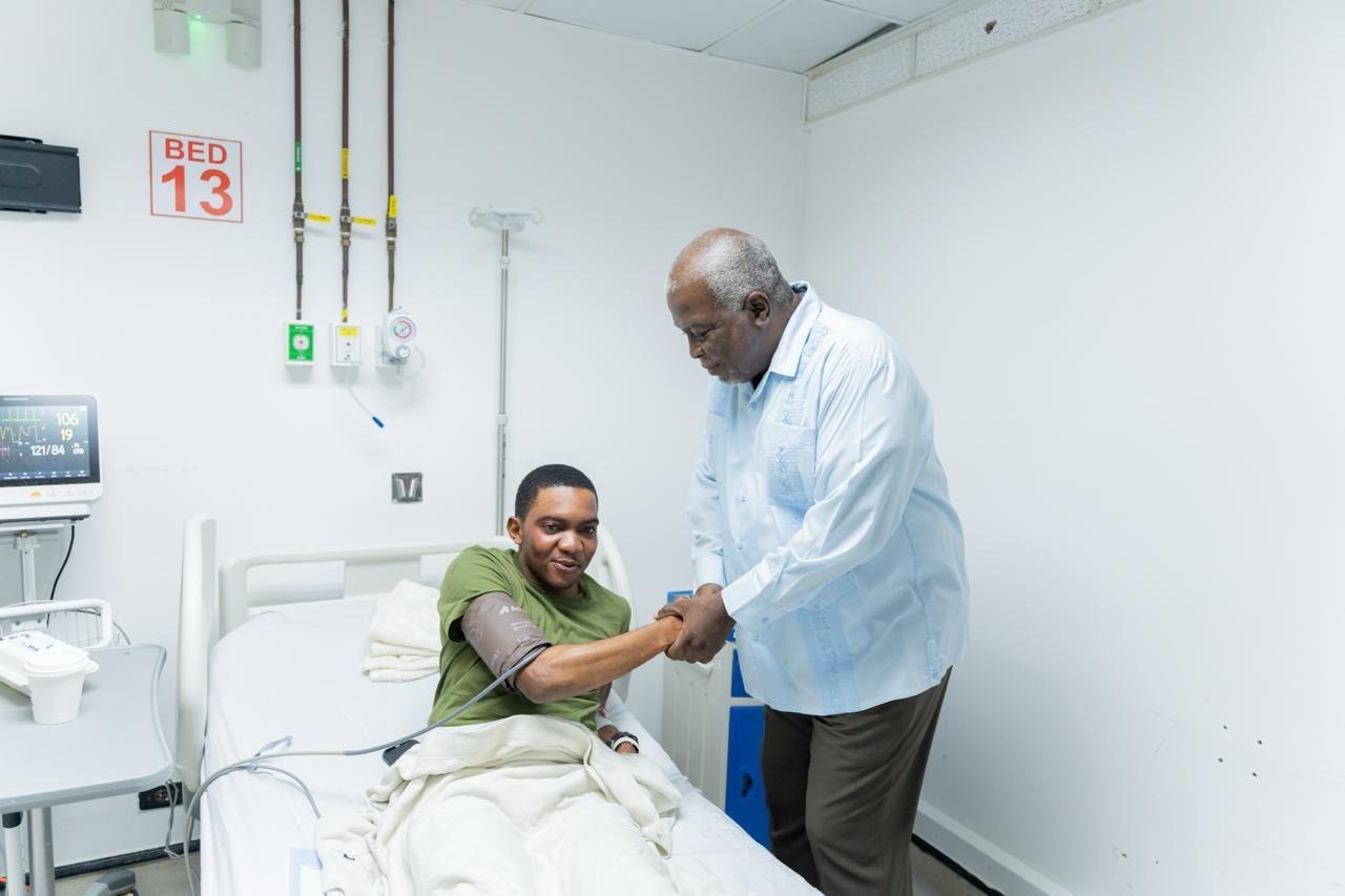 PM Phillips visits wounded soldier following river ambush near Venezuela border