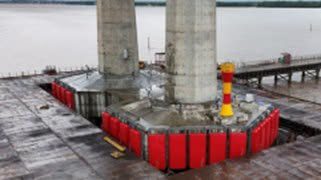 Collision protection system installed at new Demerara River Bridge  
