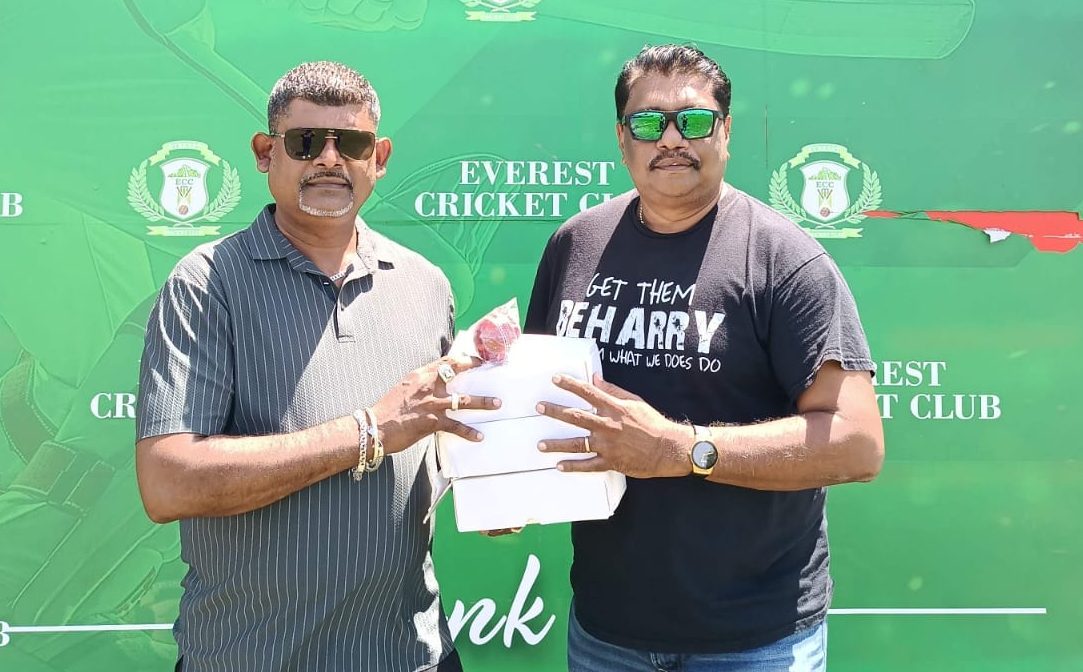 Skeldon Line Path and New Amsterdam Secondary Schools received balls from “Cricket gear for young and promising cricketers in Guyana”