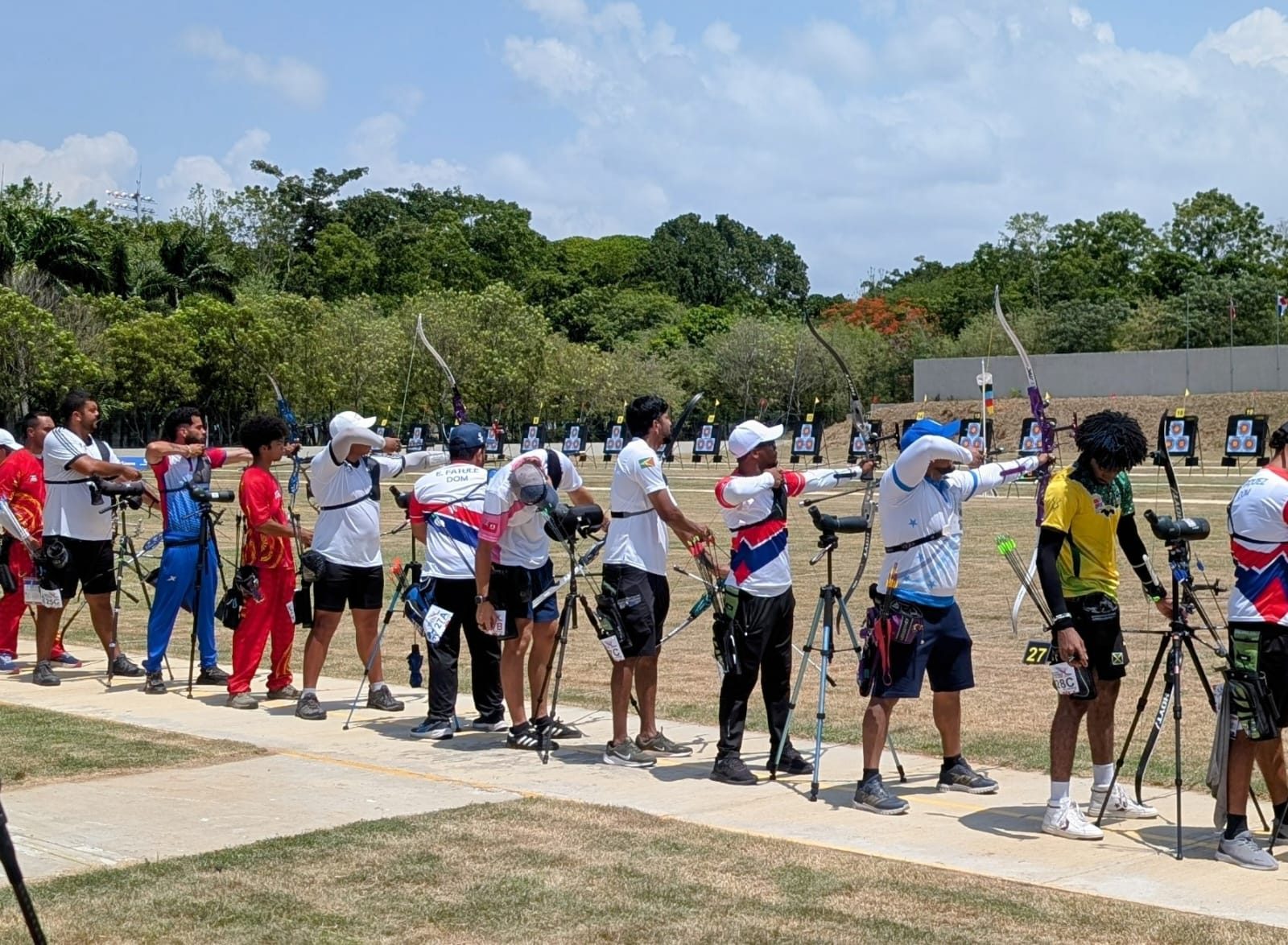 Guyana’s Mixed Archery Team start the Central American and Caribbean Games