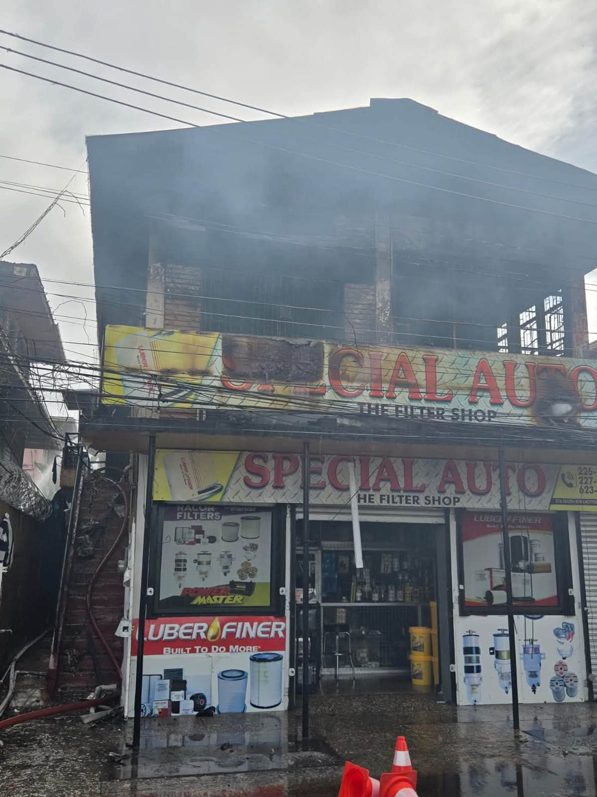 Fire destroys upper floor of South Road building