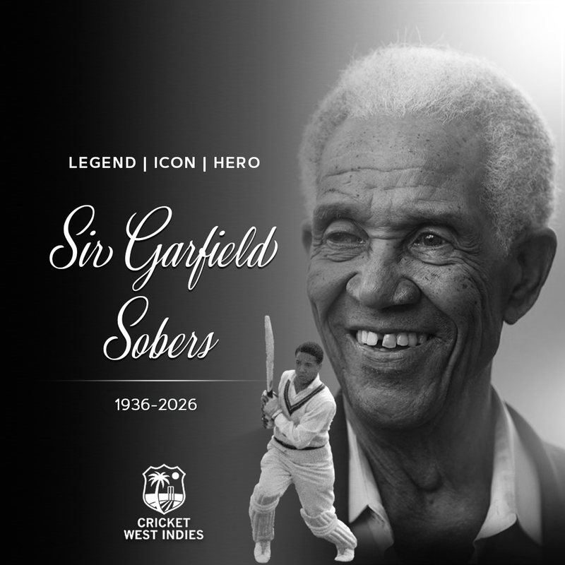 Cricket West Indies President issues statement on the passing of Sir Garfield Sobers