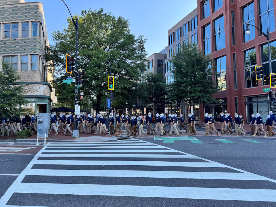 Masked Patriot Front white nationalists stage July 4 march through DC