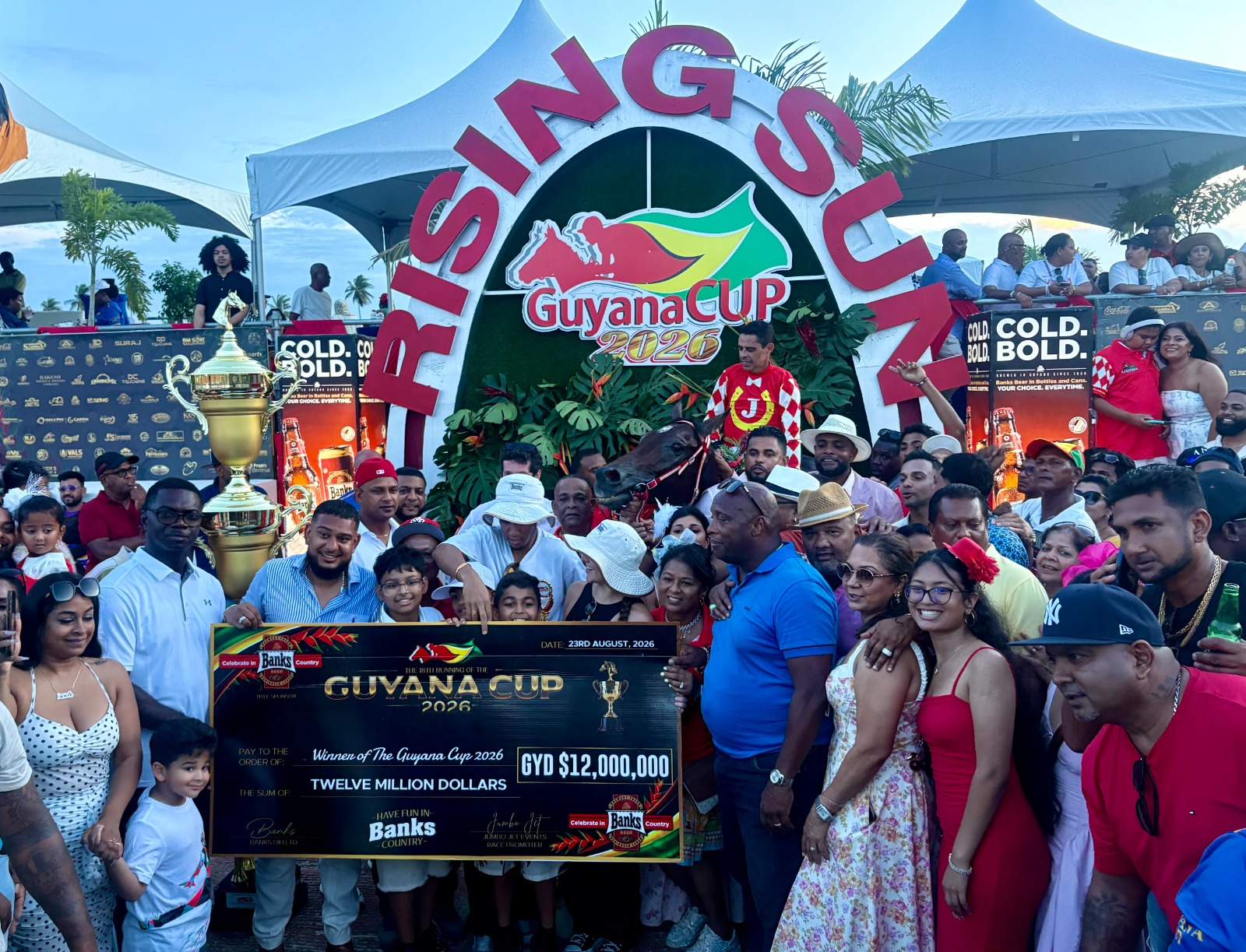 Jumbo Jet’s new horse, Sand Pipes wins Guyana Cup