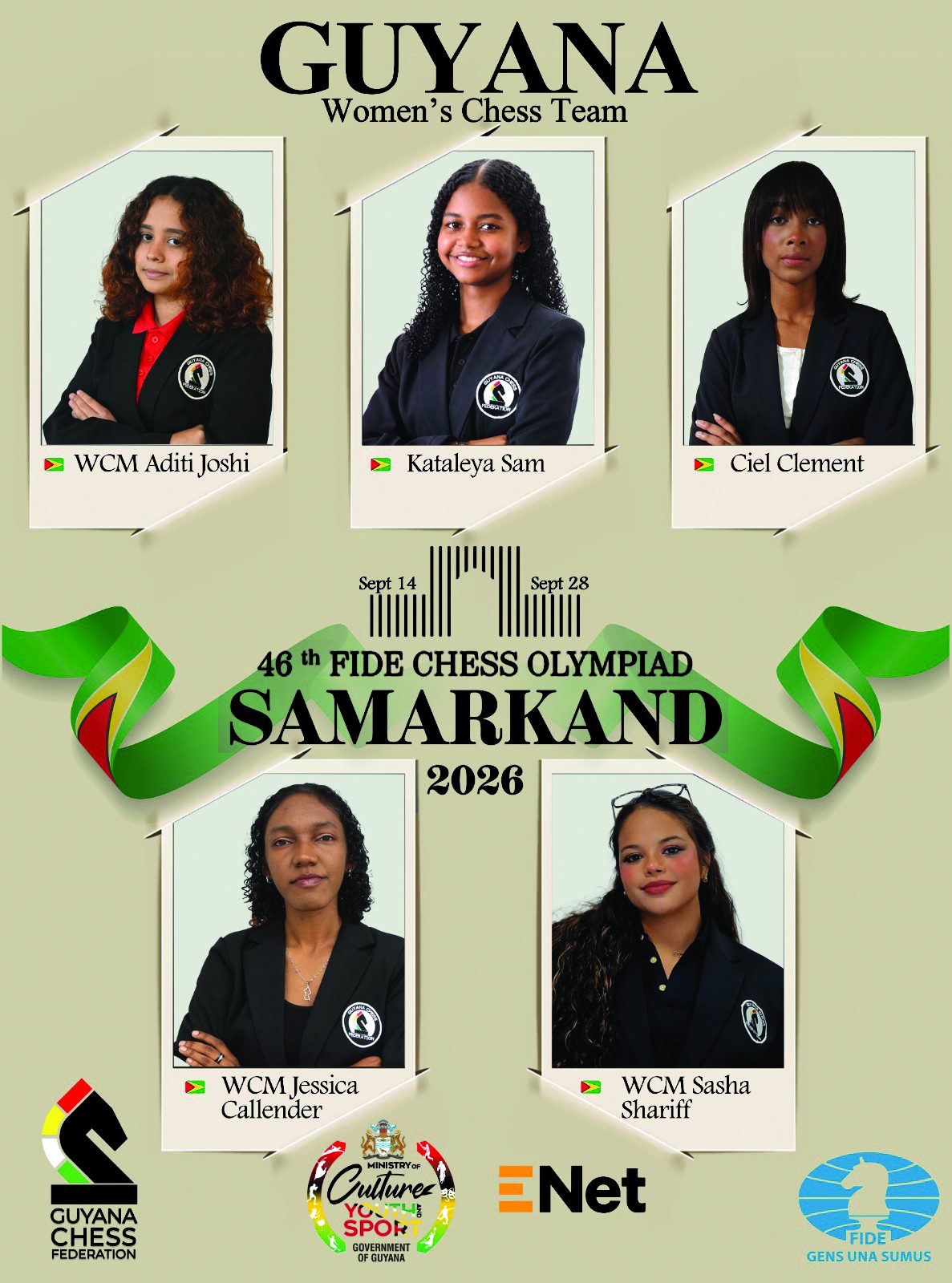Guyana Chess team prepares for 46th Chess Olympiad in Samarkand, Uzbekistan