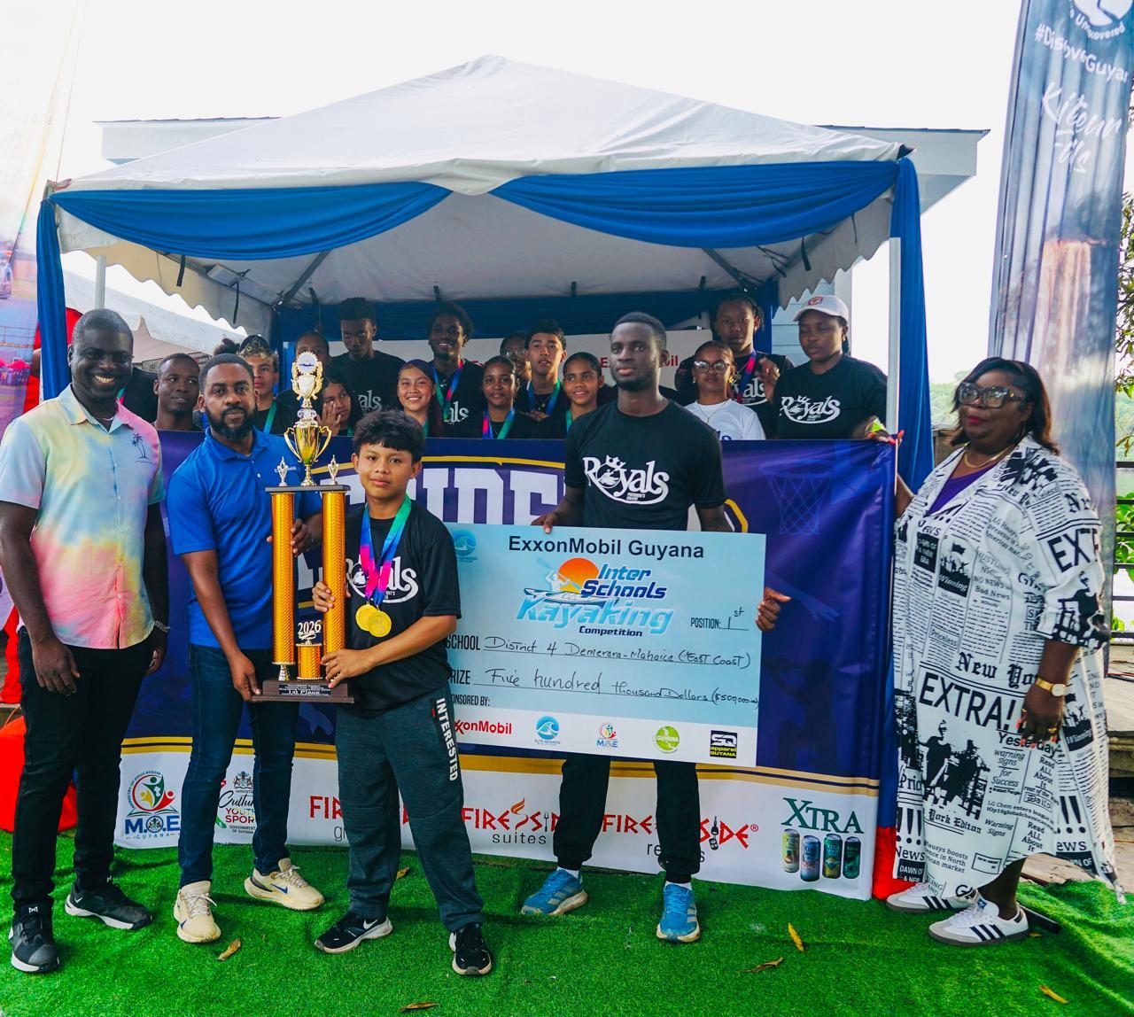 ExxonMobil Guyana National Schools Kayaking C’ships… President’s College pilots District 4 to first Title