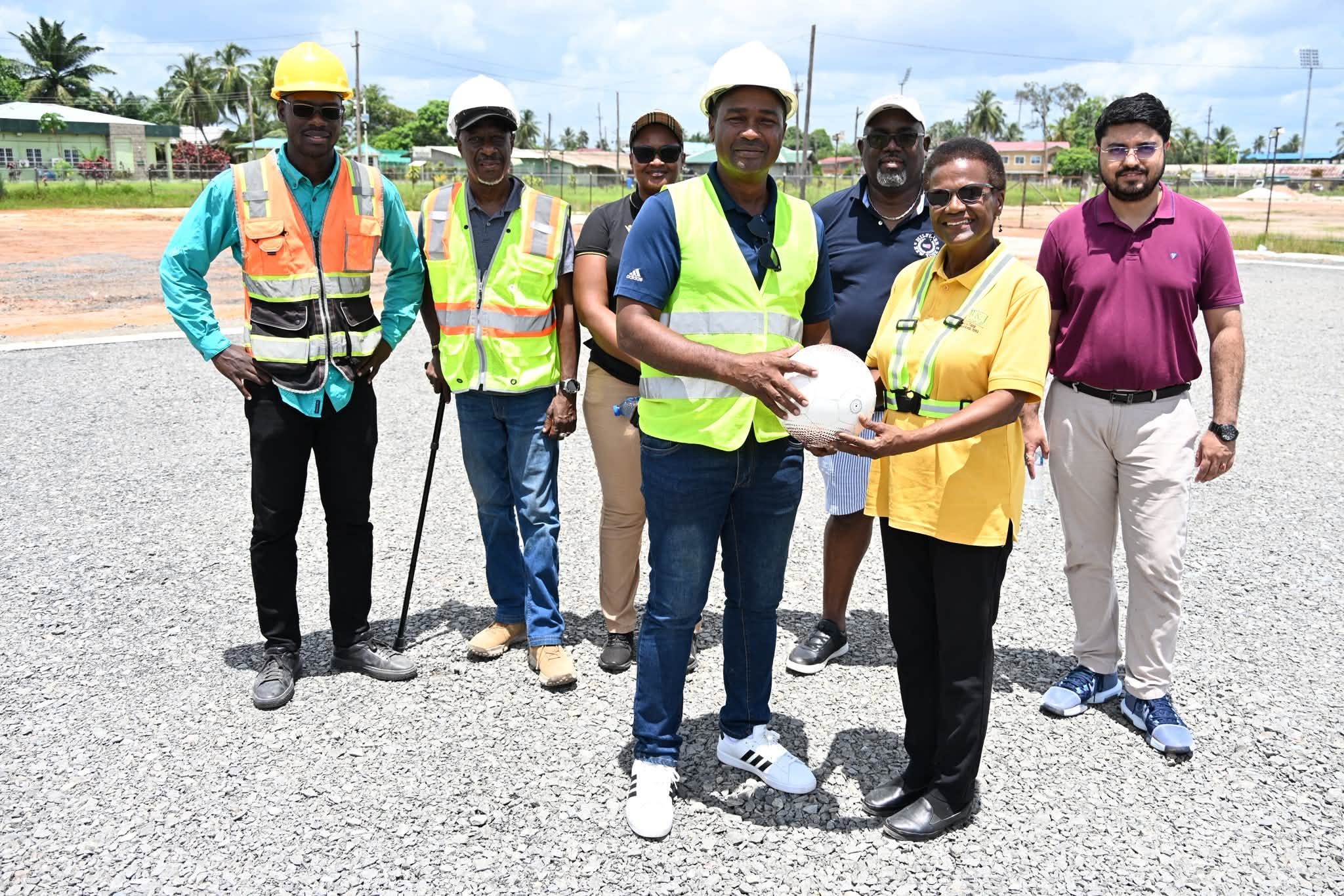 GFF President and Council Inspect FIFA Arena Mini-Pitch in Retrieve, Linden