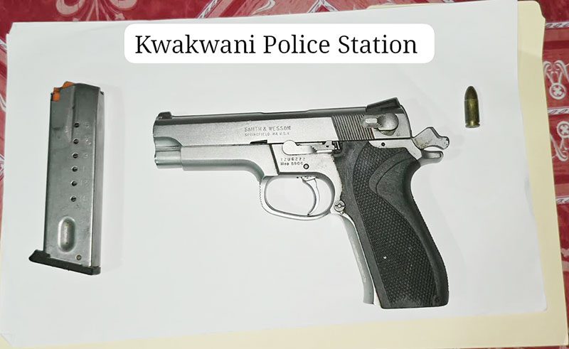Firearm, ammo found at Kwakwani