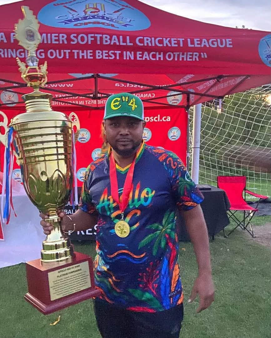 Canada-based Guyanese, Farook Hussain, blasts 135 not out to lead Apollo Red to CPSCL T20 championship