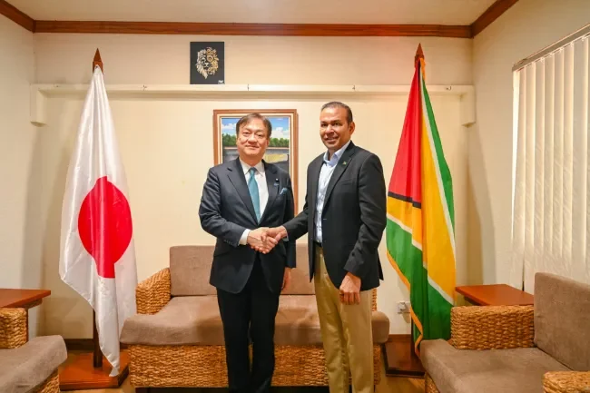 Guyana and Japan hold high-level talks to boost bilateral trade and investment