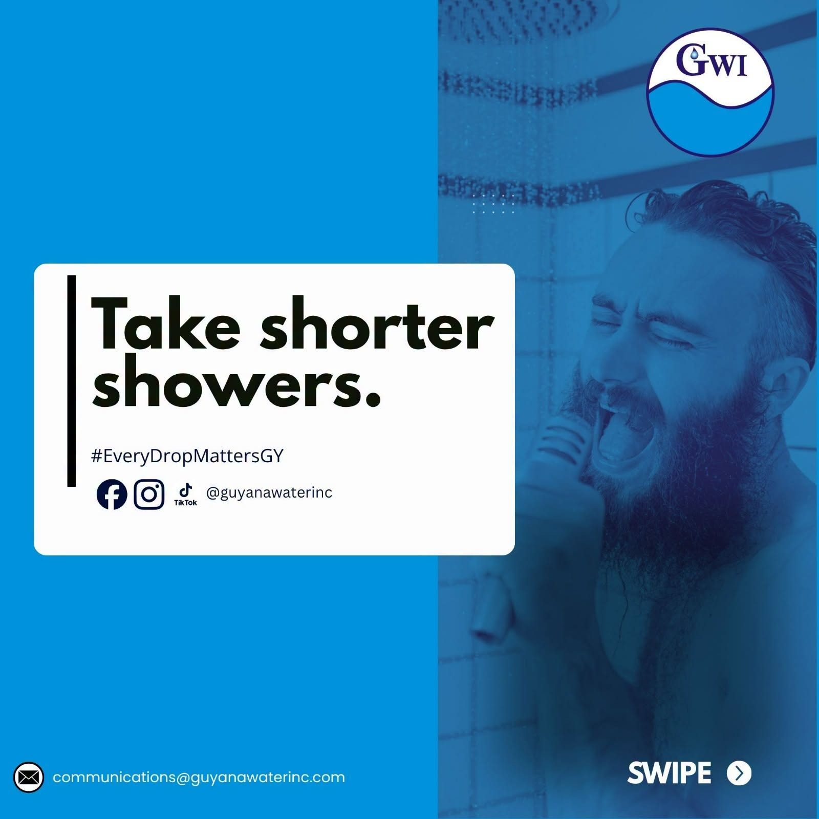 Take shorter showers – GWI urges