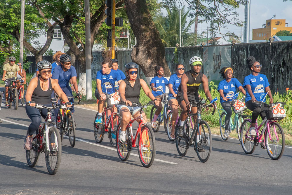EU bicycle tour pedals for greener, healthier Georgetown