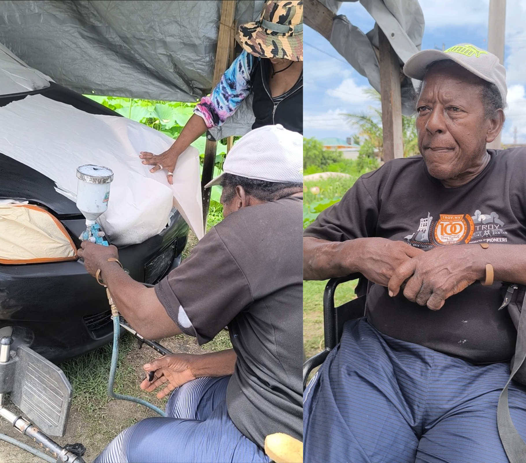 Bound to a wheelchair… The auto painter who refuses to put down a spray gun