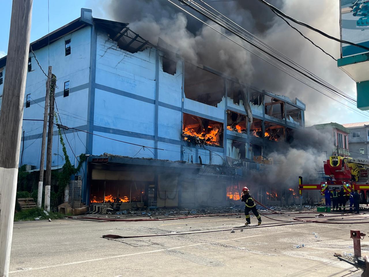 Fire ravages Regent Household Electronics Store  