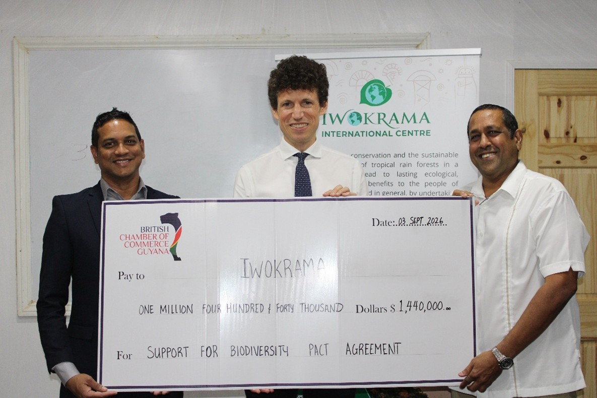 Iwokrama and British Chamber sign biodiversity conservation pact