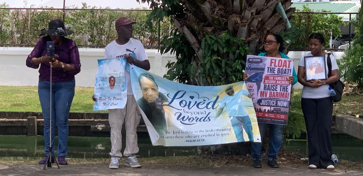 Minister Indar silent as MV Barima victims’ families demand recovery of sunken ferry