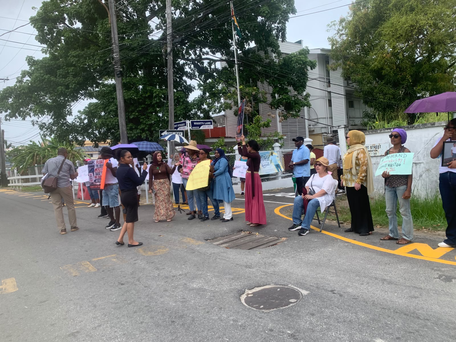 MV Barima protesters demand resignations as PPP supporter confronts picket line