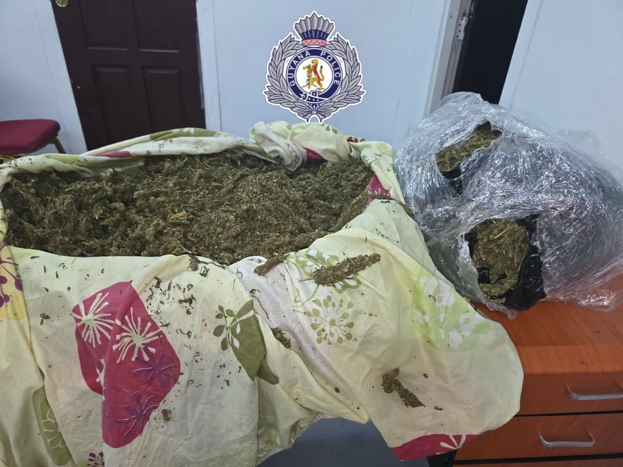 7.370 kilograms of suspected cannabis discovered at Angoy's Avenue