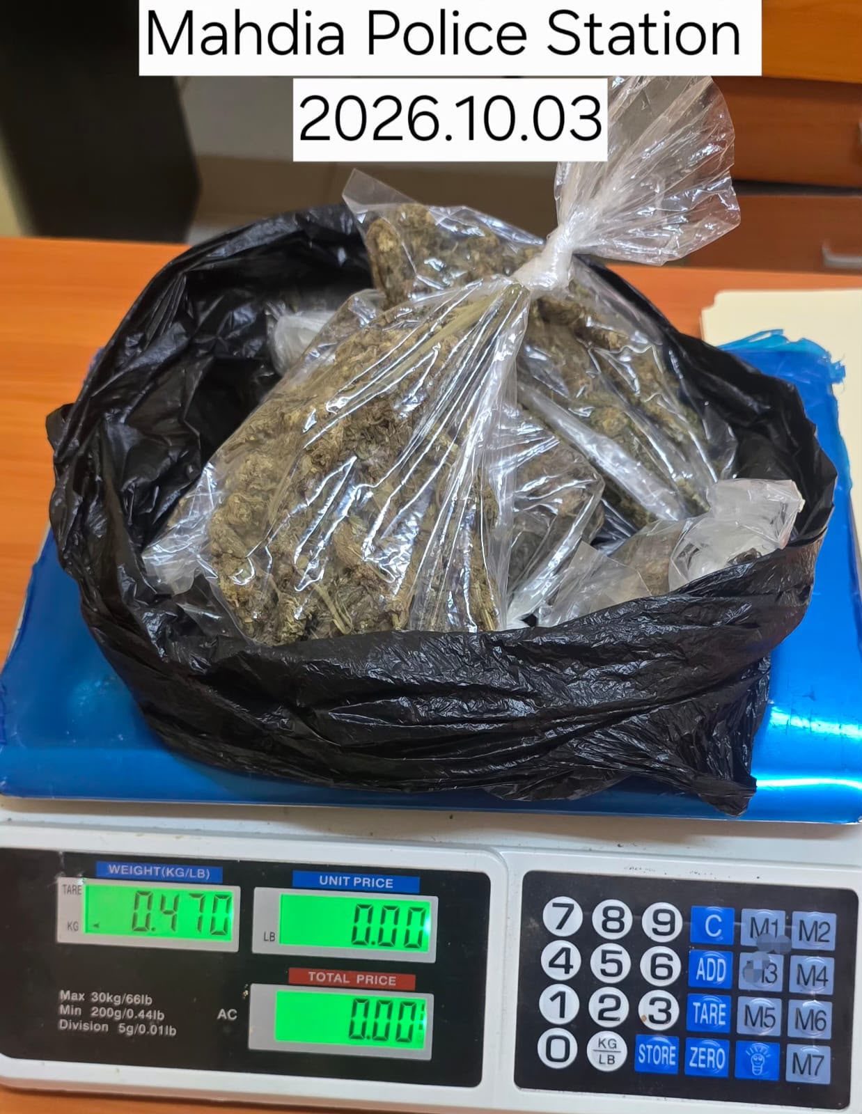 Police find ganja during raid at Mahdia